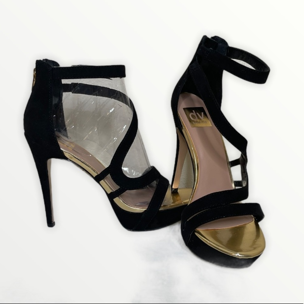 NEW DOLCE VITA Black Strappy Stiletto Heel, Size 8